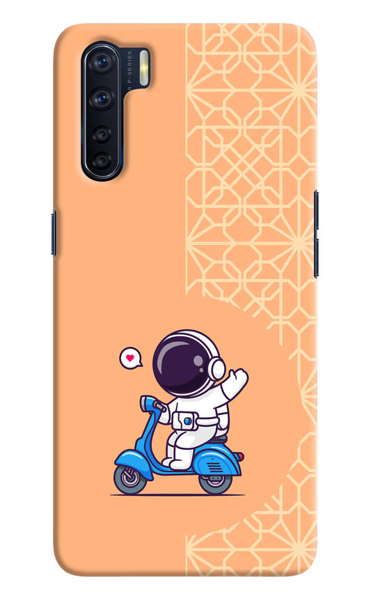 Cute Astronaut Riding Oppo F15 Hard Case Back Cover by Casekaro