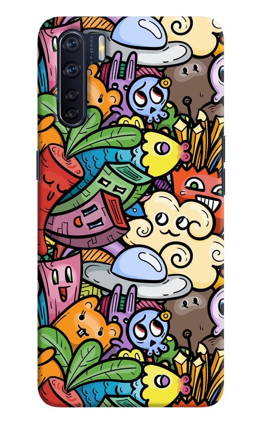 Veggie Doodle Oppo F15 Hard Case Back Cover by Casekaro