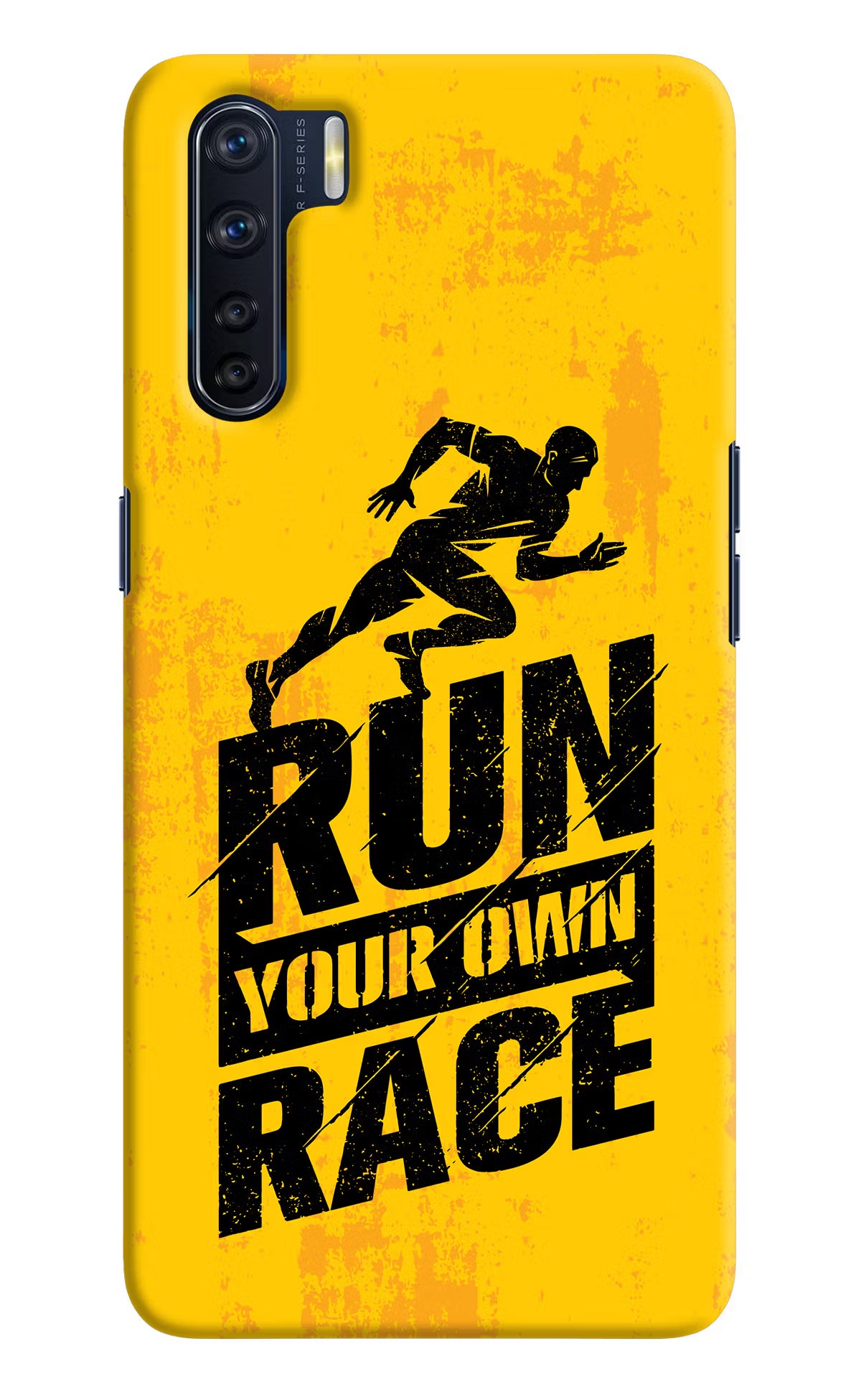 Run Your Own Race Oppo F15 Hard Case Back Cover by Casekaro