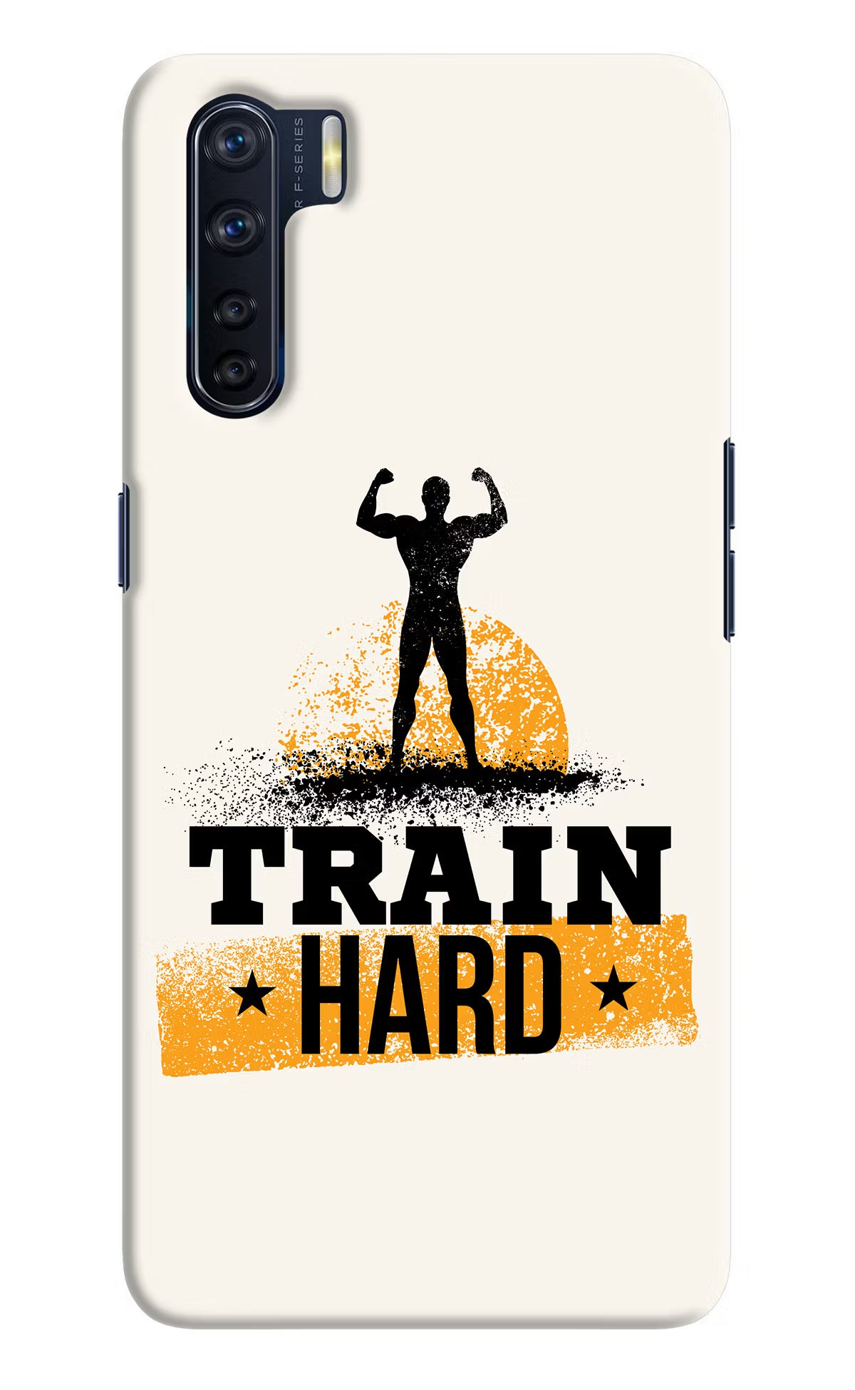 Train Hard Oppo F15 Hard Case Back Cover by Casekaro