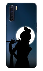 Shri Krishna Silhouette Oppo F15 Hard Case Back Cover by Casekaro