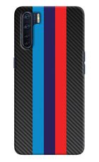BMW Stripes Pattern Oppo F15 Hard Case Back Cover by Casekaro