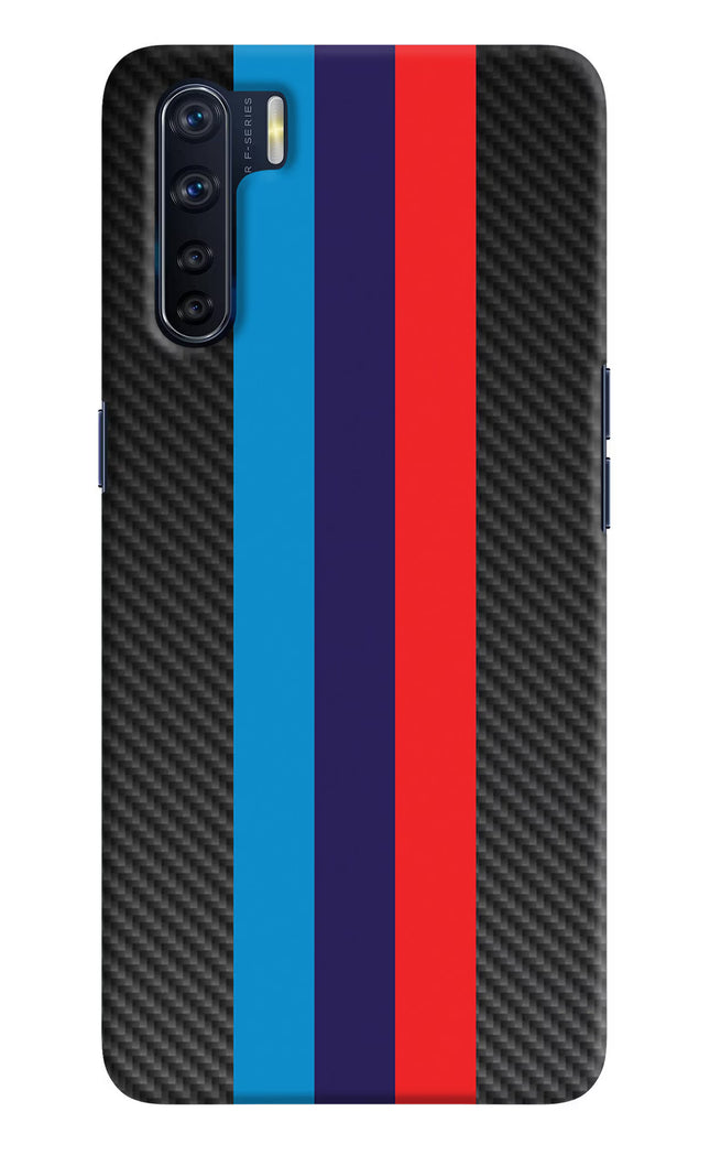 BMW Stripes Pattern Oppo F15 Hard Case Back Cover by Casekaro