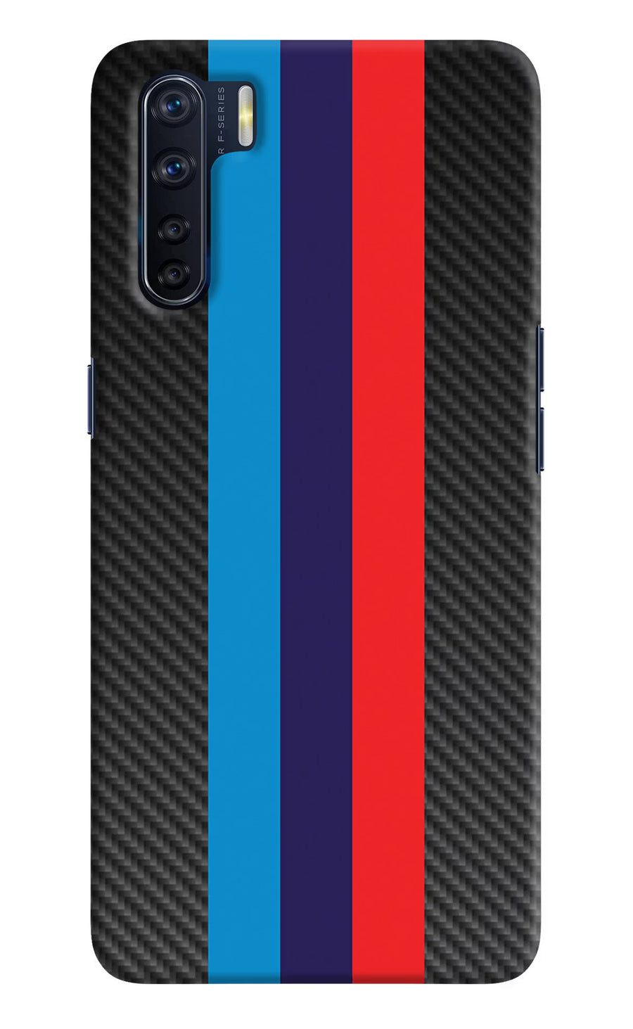 BMW Stripes Pattern Oppo F15 Back Cover, Hard case
