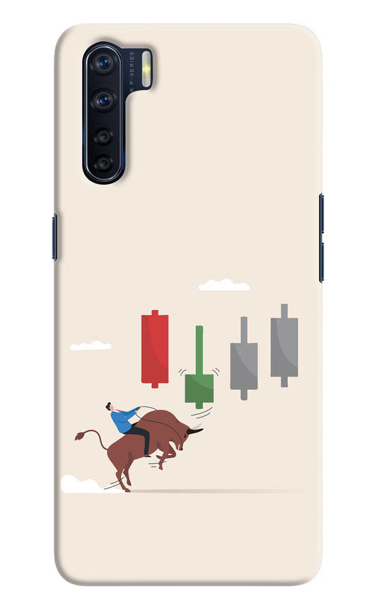 Bull Trading Momentum Oppo F15 Hard Case Back Cover by Casekaro