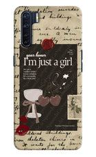 I am just a girl Oppo F15 Hard Case Back Cover by Casekaro