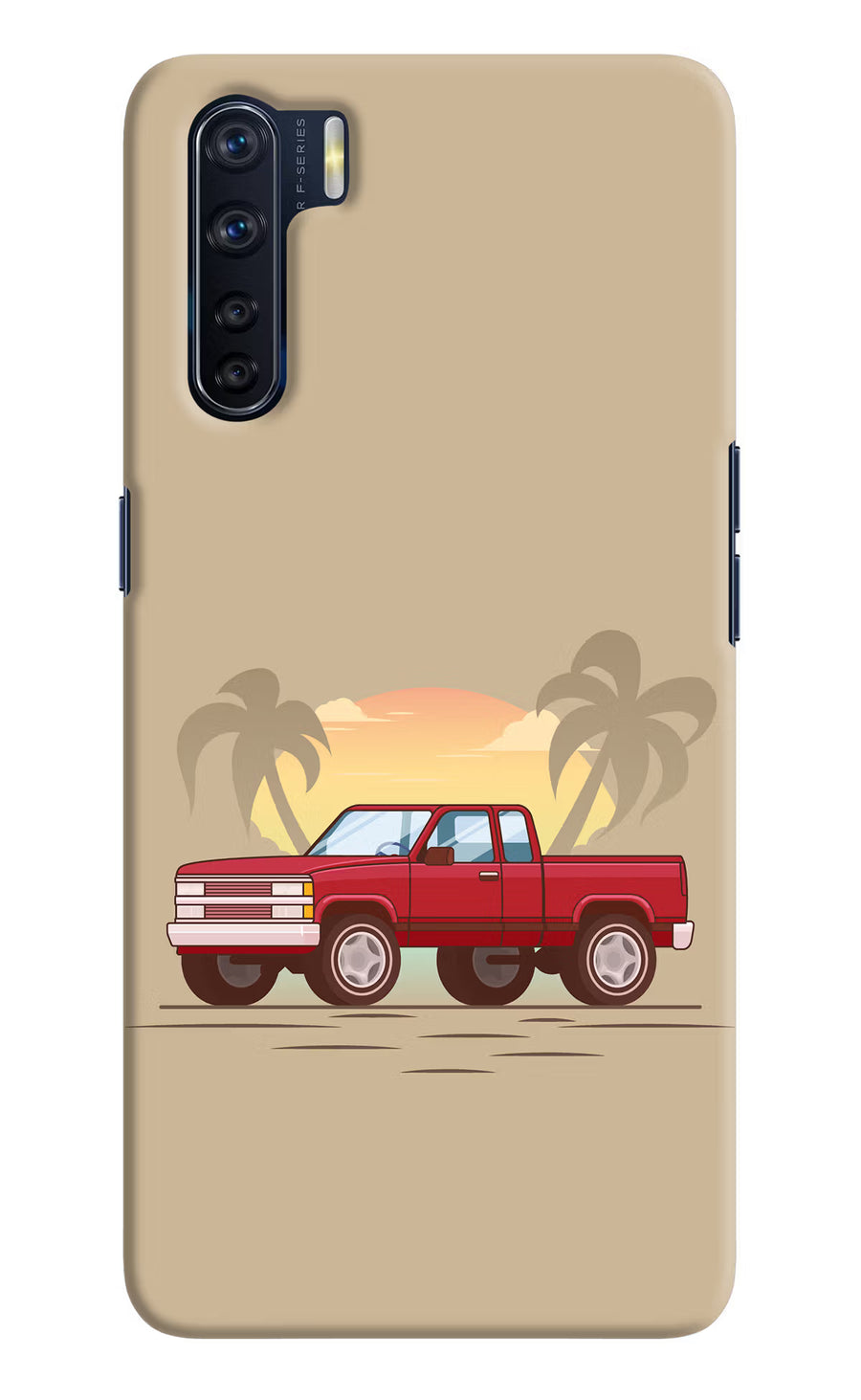 Desert Classic Drive Oppo F15 Back Cover, Hard case