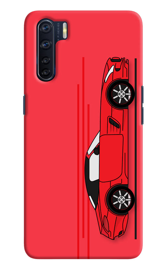 Red Velocity Oppo F15 Hard Case Back Cover by Casekaro