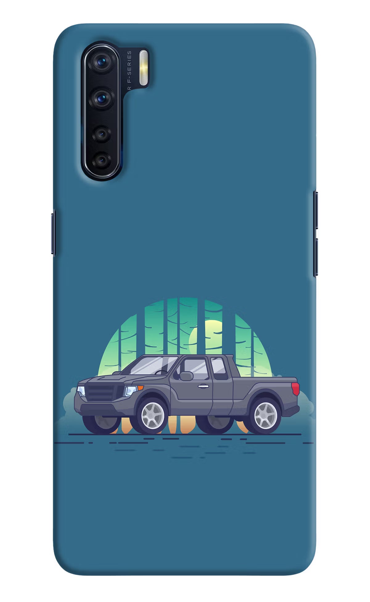 Retro Garage Vibe Oppo F15 Hard Case Back Cover by Casekaro
