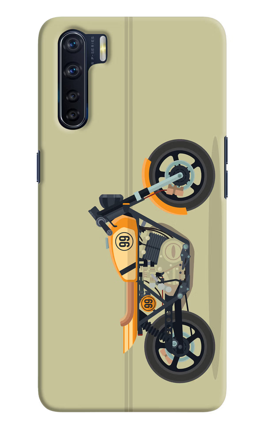 Vertical Speedster Oppo F15 Back Cover, Hard case