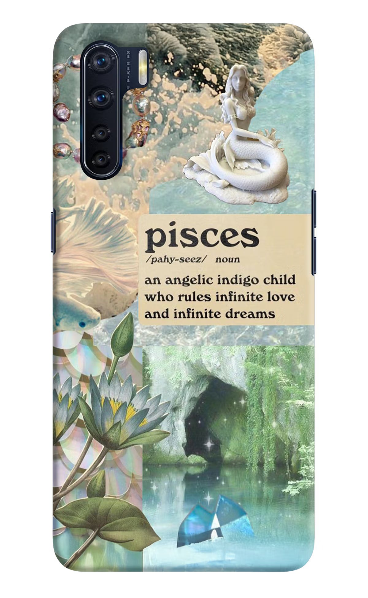 Pisces Zodiac Oppo F15 Hard Case Back Cover by Casekaro