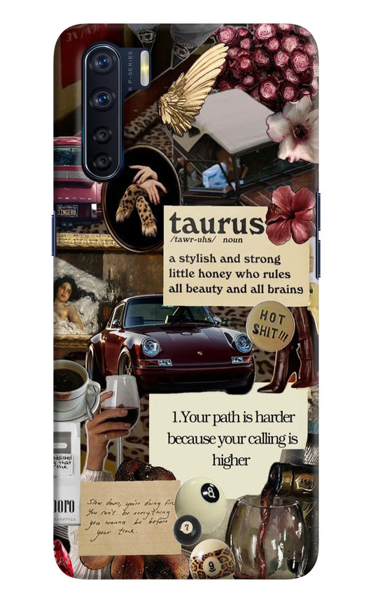 Taurus Zodiac Oppo F15 Hard Case Back Cover by Casekaro