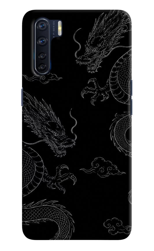 Twin Dragons Oppo F15 Hard Case Back Cover by Casekaro