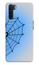 Blue Web Oppo F15 Hard Case Back Cover by Casekaro