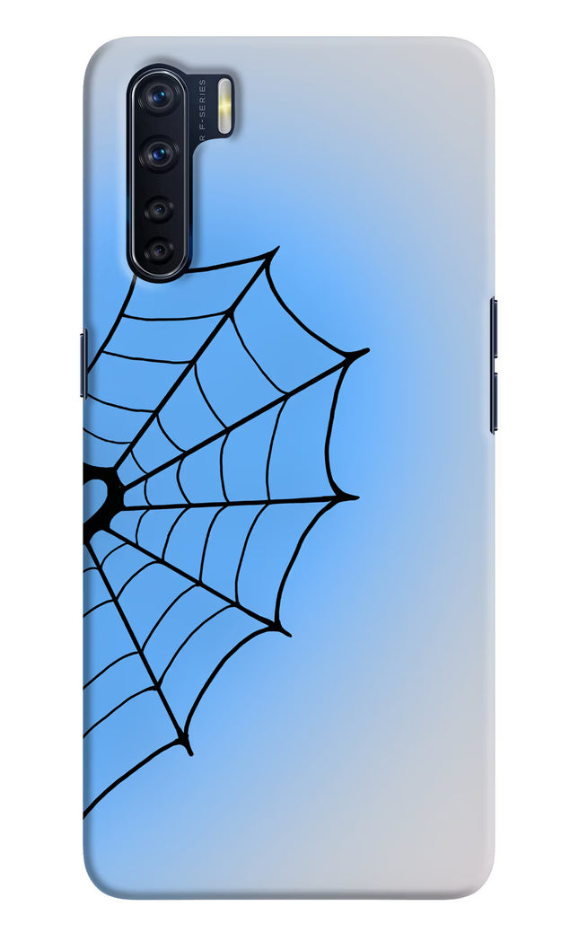 Blue Web Oppo F15 Hard Case Back Cover by Casekaro