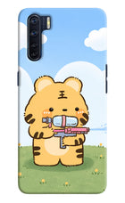 Tiger Treat Oppo F15 Hard Case Back Cover by Casekaro