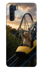 Rollercoaster Dog Oppo F15 Hard Case Back Cover by Casekaro