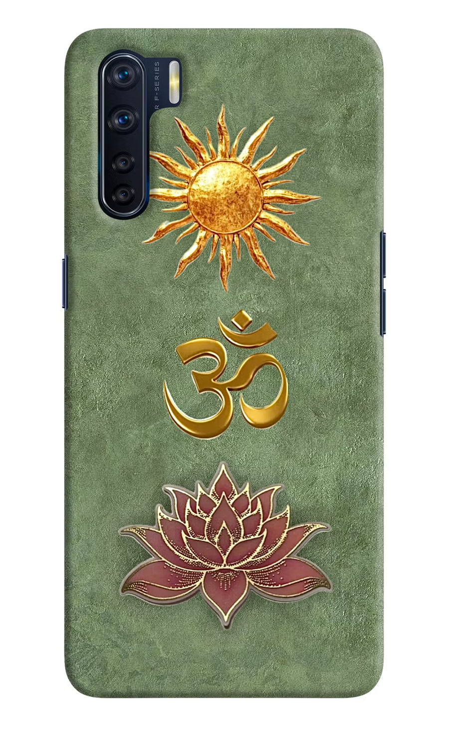 Om & Lotus Oppo F15 Back Cover, Hard case