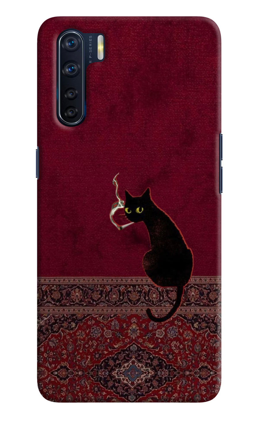 Midnight Cat Oppo F15 Back Cover, Hard case