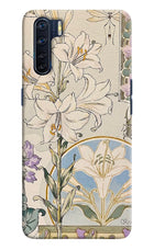 White Lily Oppo F15 Hard Case Back Cover by Casekaro