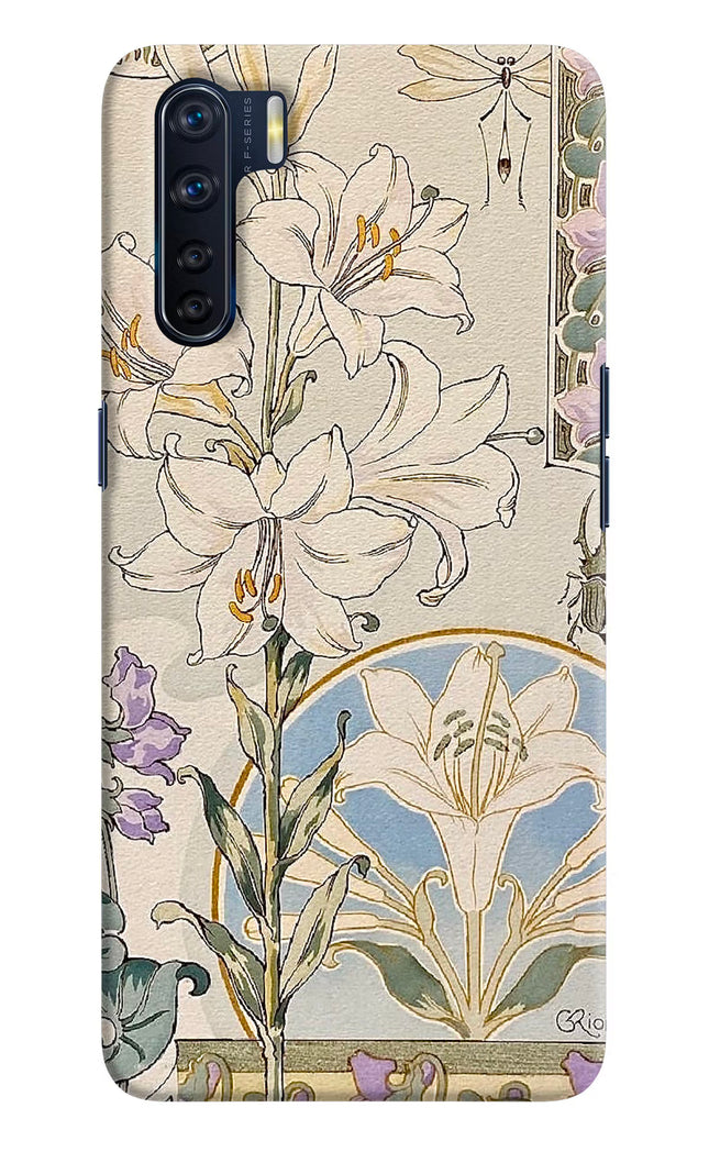 White Lily Oppo F15 Hard Case Back Cover by Casekaro