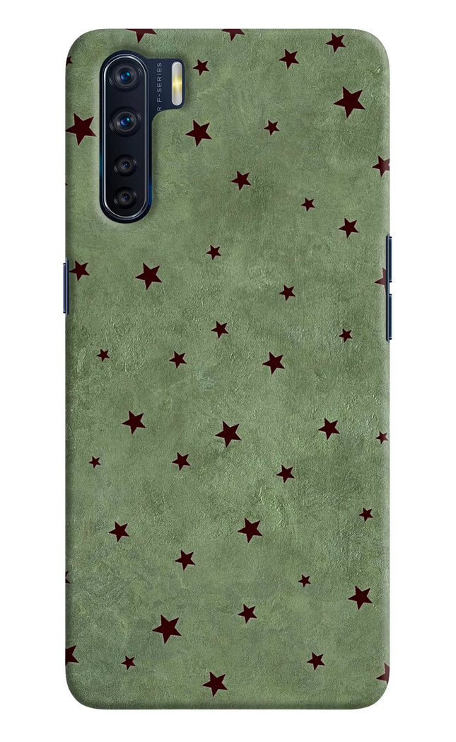 Green Stars Oppo F15 Hard Case Back Cover by Casekaro