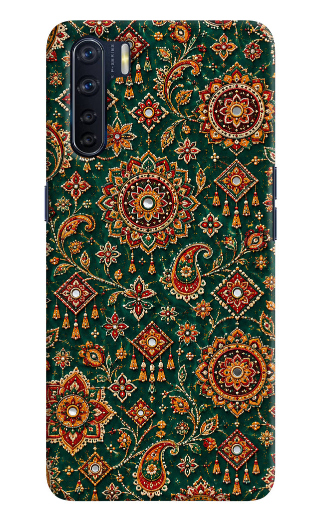Green Pataka Oppo F15 Hard Case Back Cover by Casekaro
