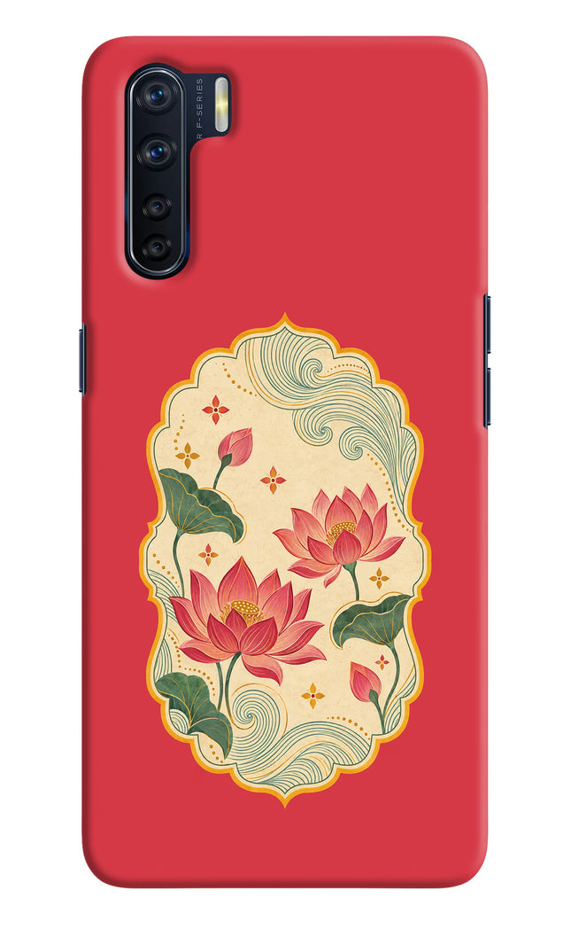 Pink Lotus Oppo F15 Back Cover