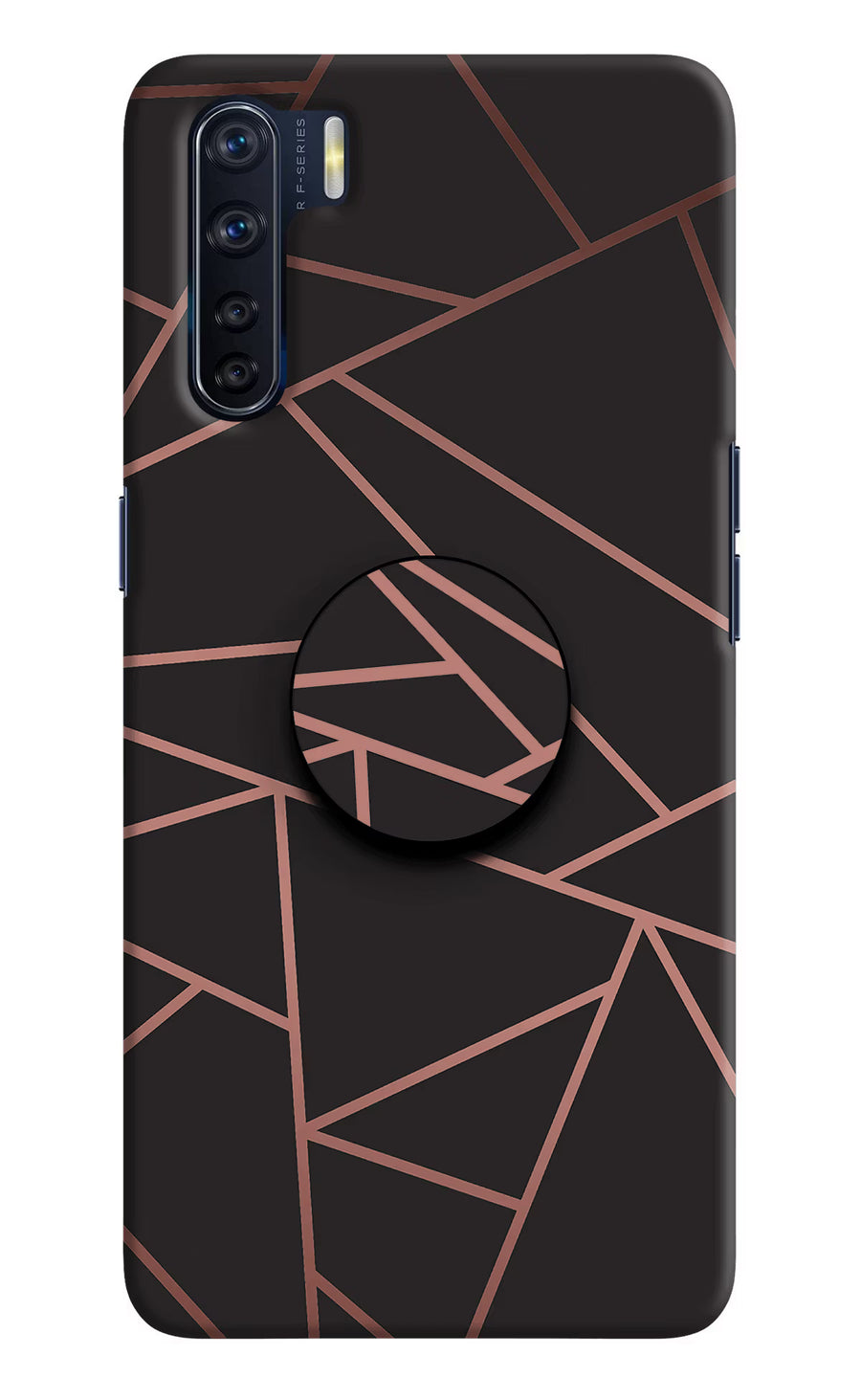 Geometric Pattern Oppo F15 Pop Case, Hard case
