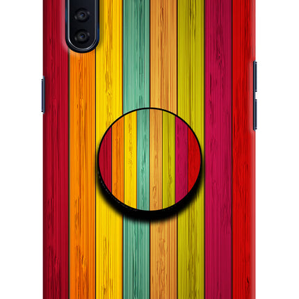 Multicolor Wooden Oppo F15 Pop Case by Casekaro