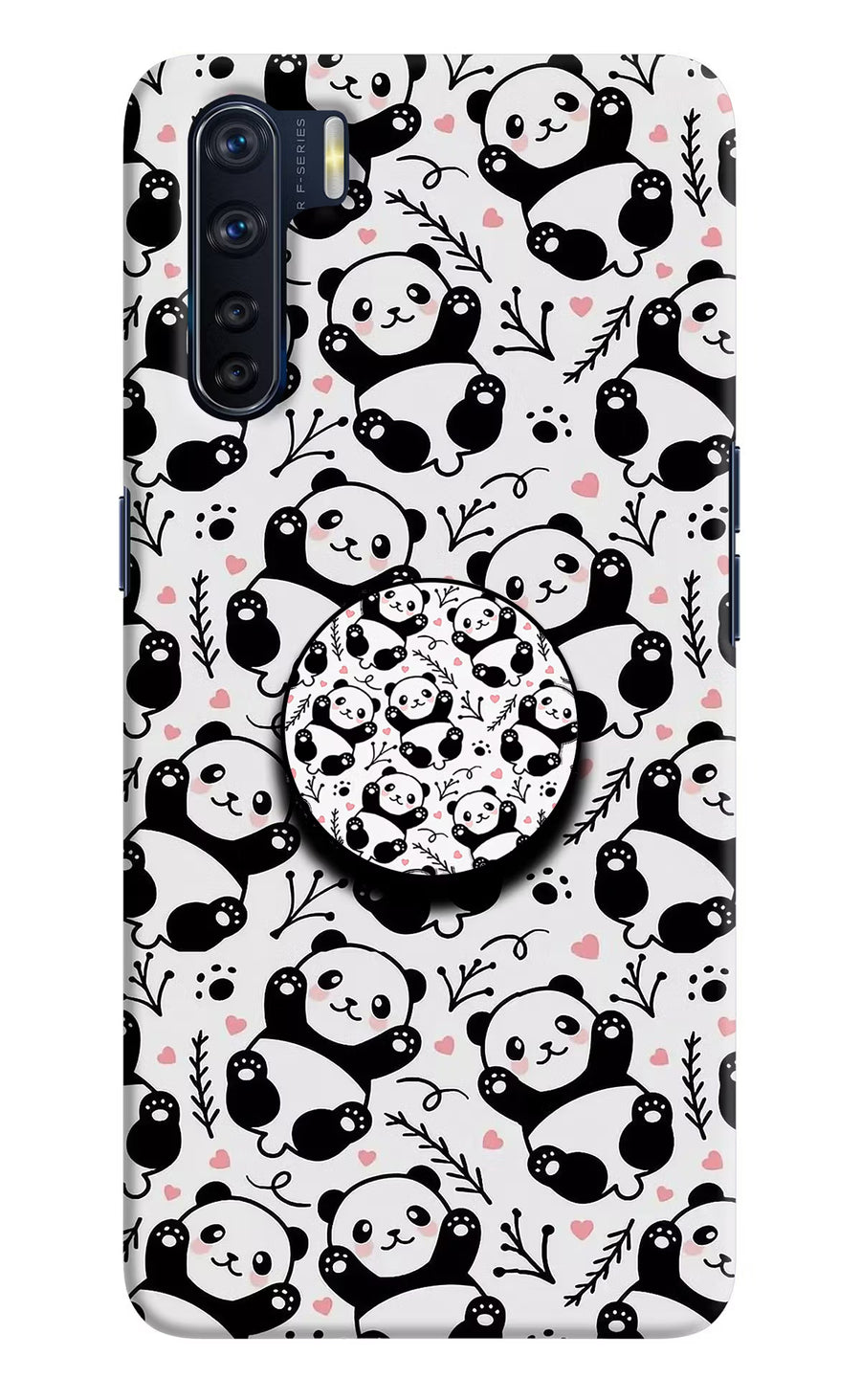 Cute Panda Oppo F15 Pop Case, Hard case