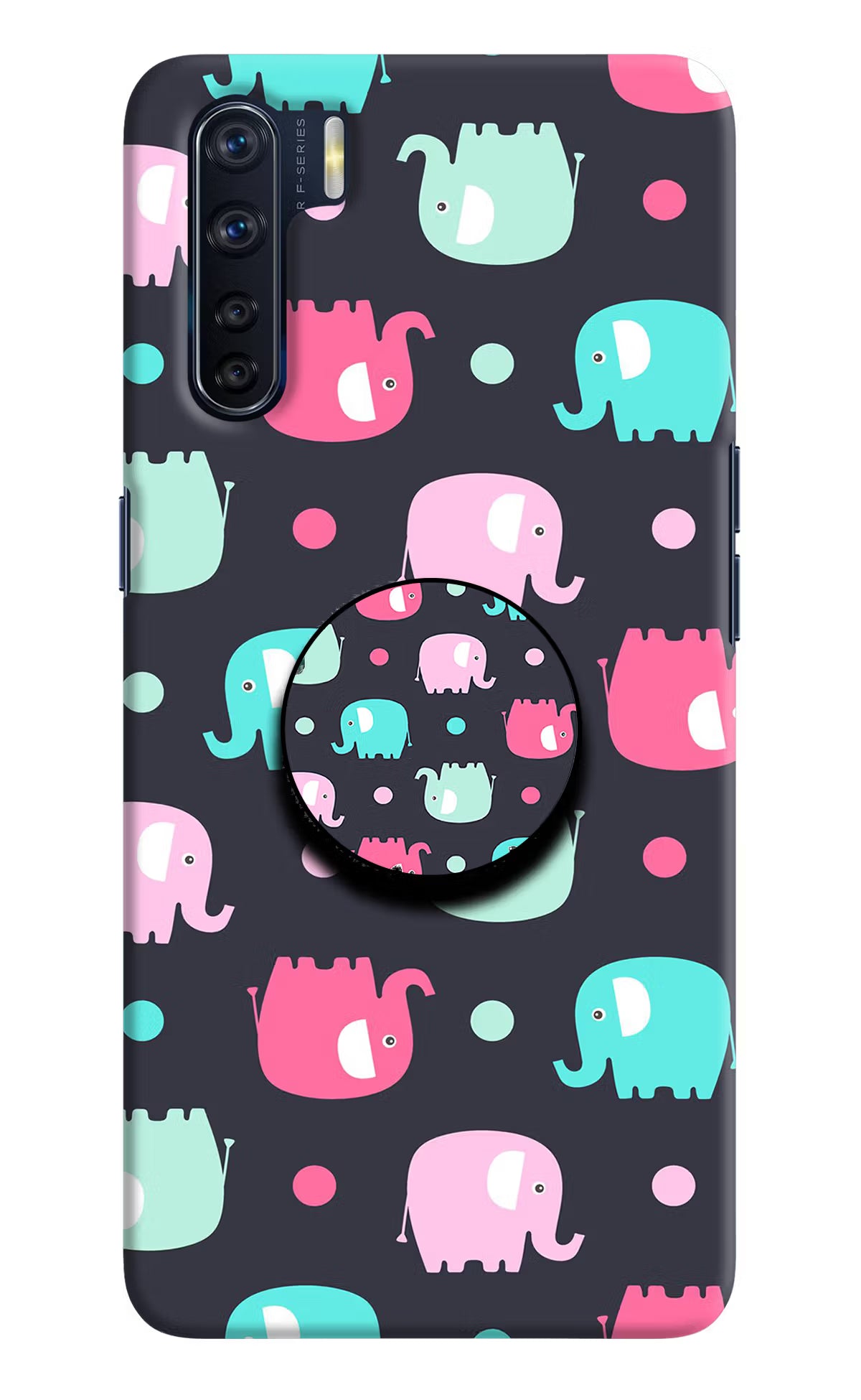 Baby Elephants Oppo F15 Pop Case by Casekaro