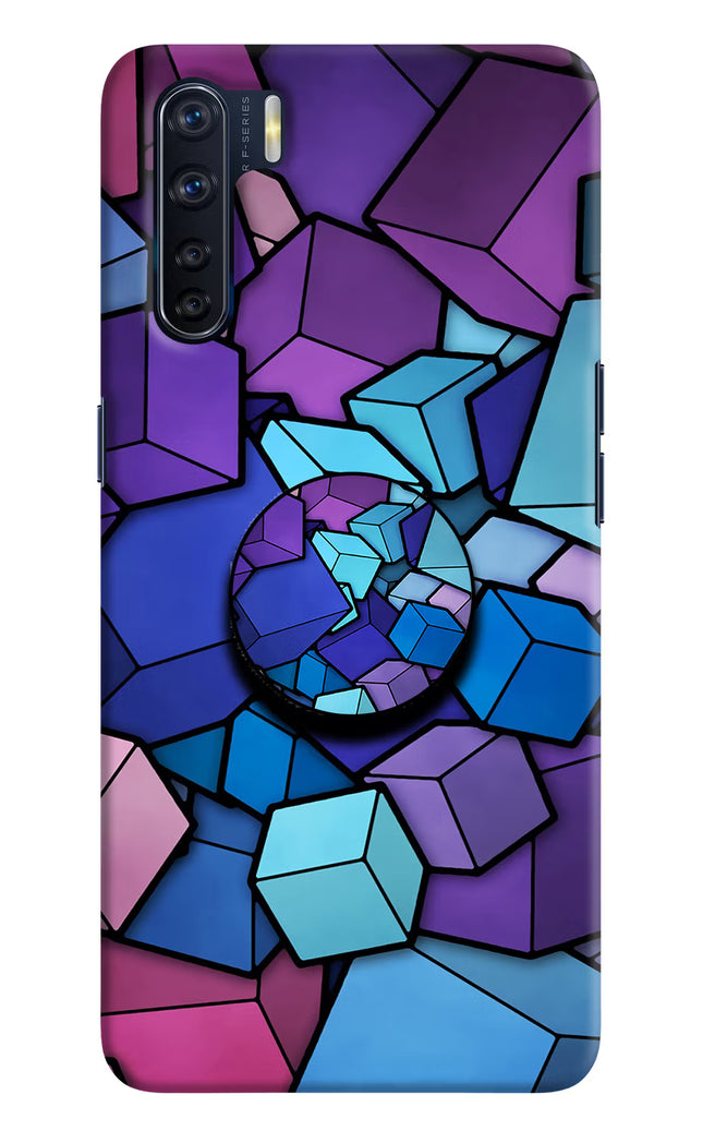 Cubic Abstract Oppo F15 Pop Case by Casekaro