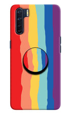 Rainbow Oppo F15 Pop Case by Casekaro