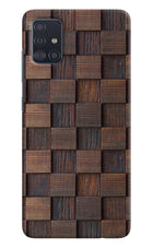 Wooden Cube Design Samsung A51 Hard Case Back Cover by Casekaro