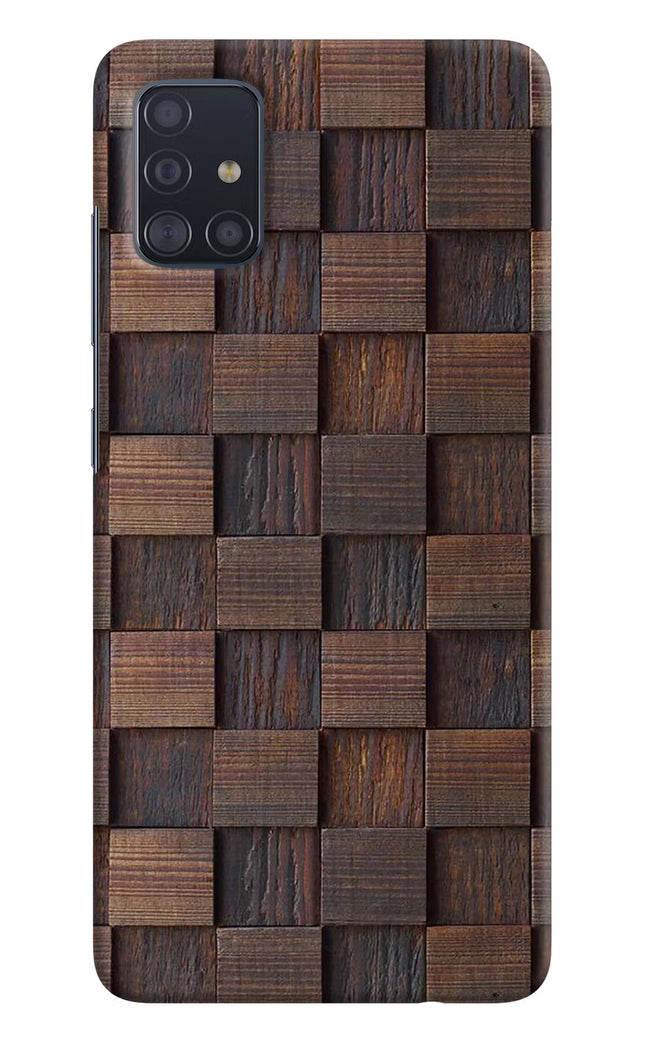 Wooden Cube Design Samsung A51 Hard Case Back Cover by Casekaro