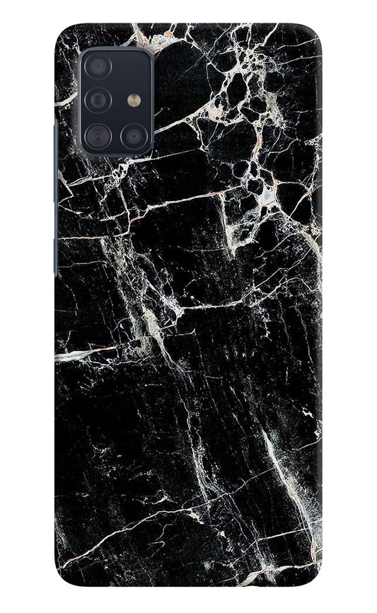 Black Marble Texture Samsung A51 Hard Case Back Cover by Casekaro