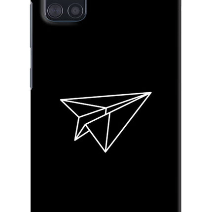 Paper Plane White Samsung A51 Hard Case Back Cover by Casekaro