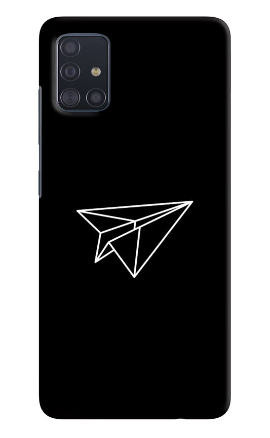 Paper Plane White Samsung A51 Hard Case Back Cover by Casekaro