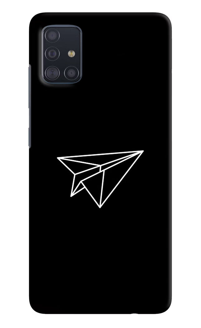 Paper Plane White Samsung A51 Hard Case Back Cover by Casekaro