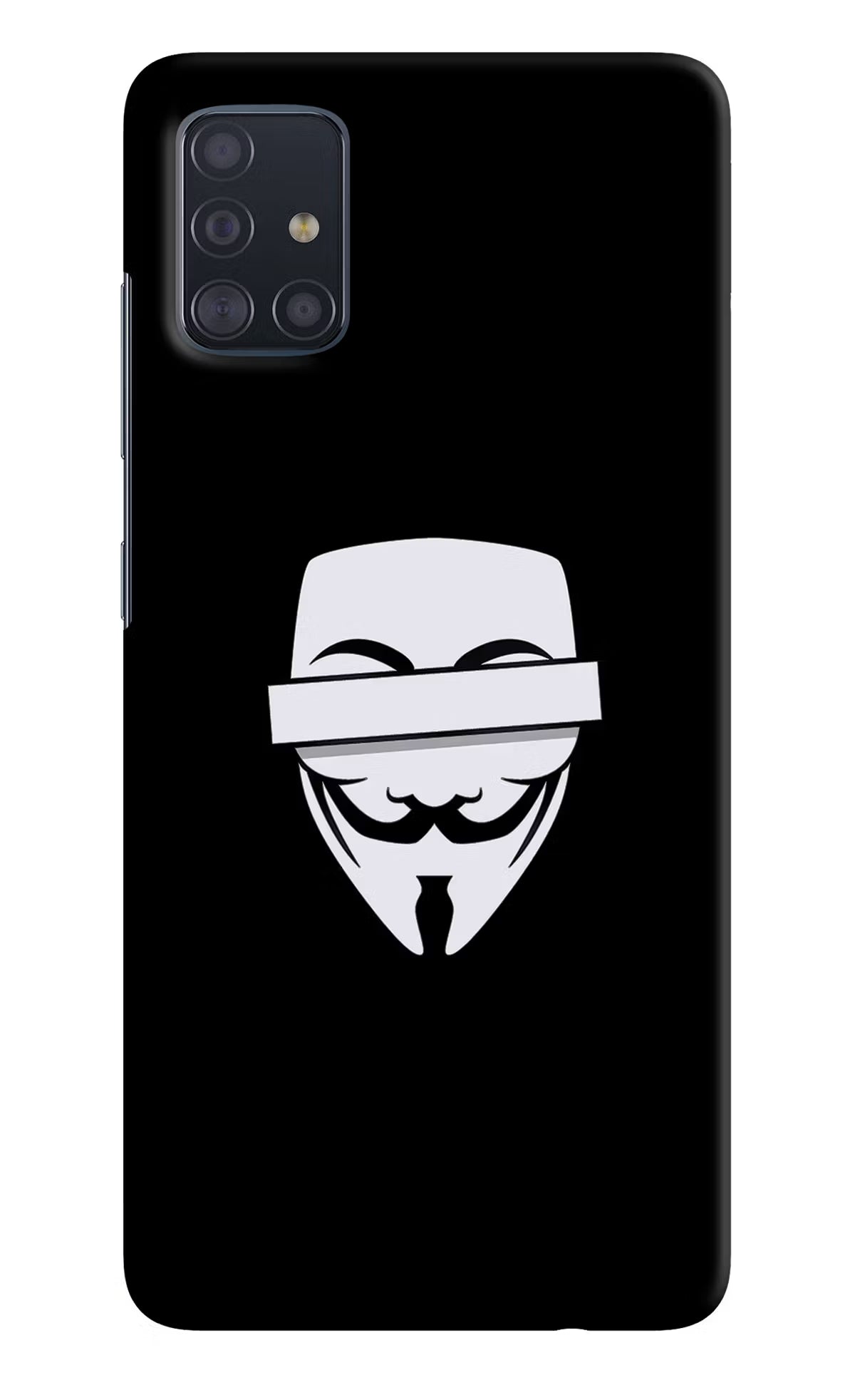 Anonymous Face Samsung A51 Hard Case Back Cover by Casekaro