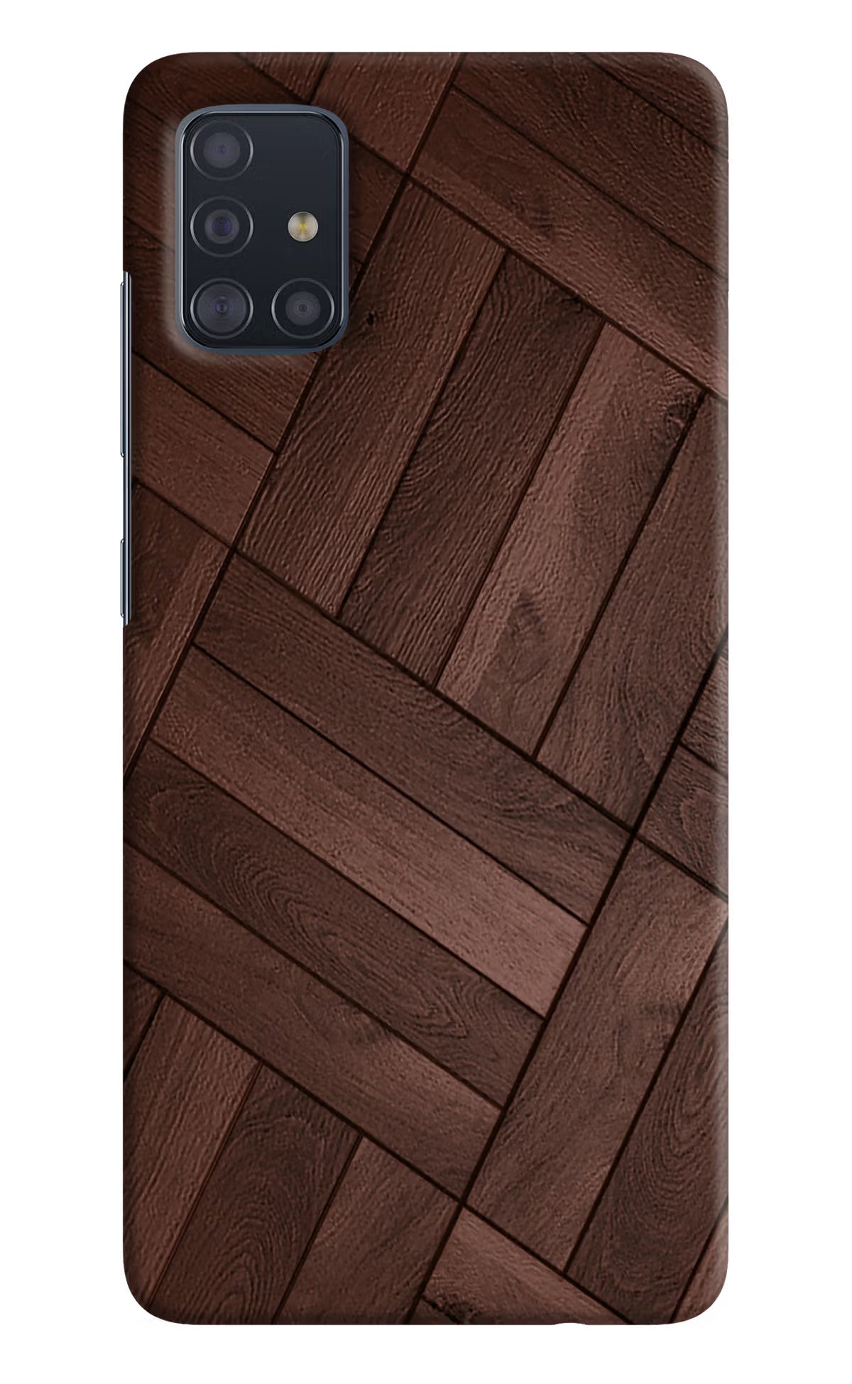 Wooden Texture Design Samsung A51 Hard Case Back Cover by Casekaro