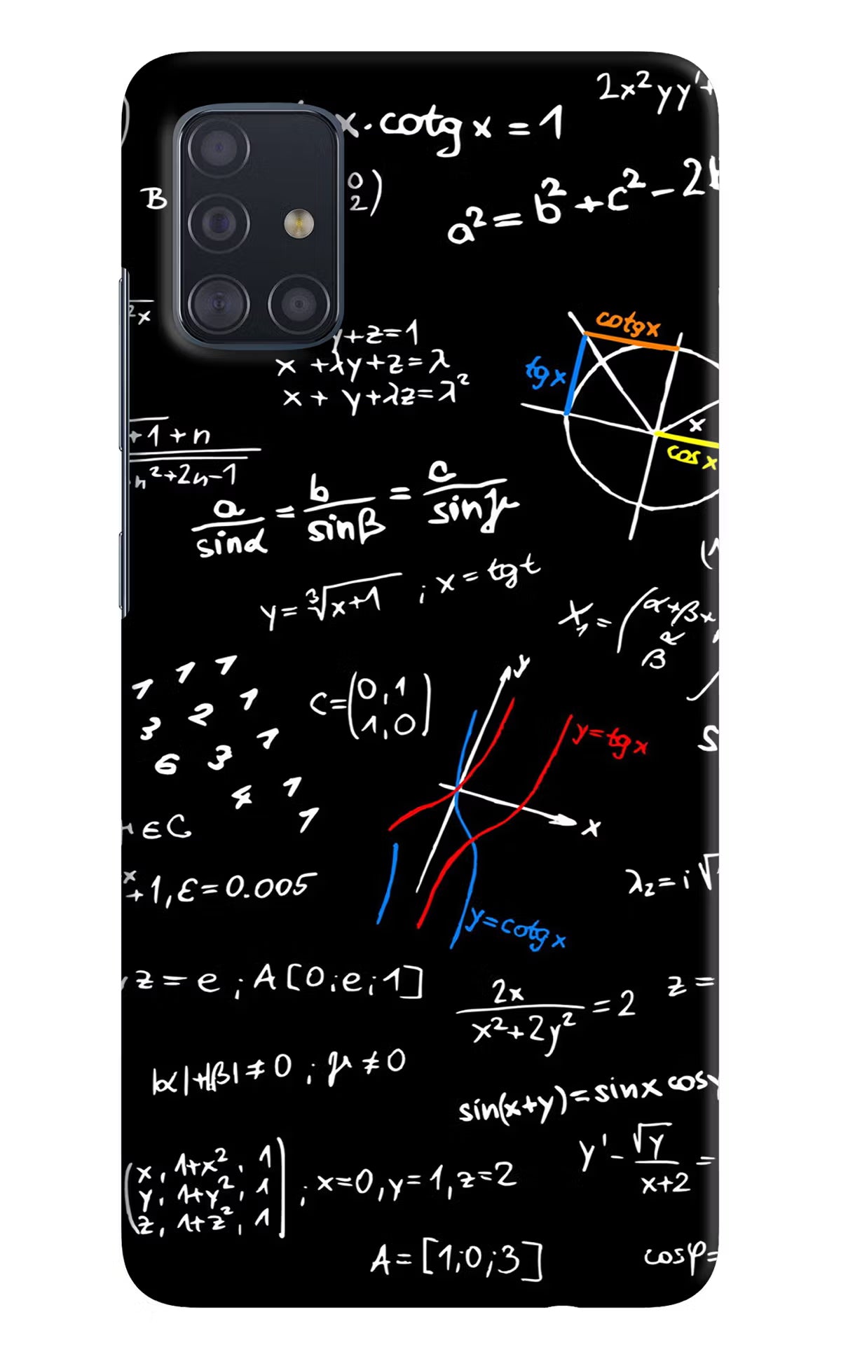 Mathematics Formula Samsung A51 Hard Case Back Cover by Casekaro