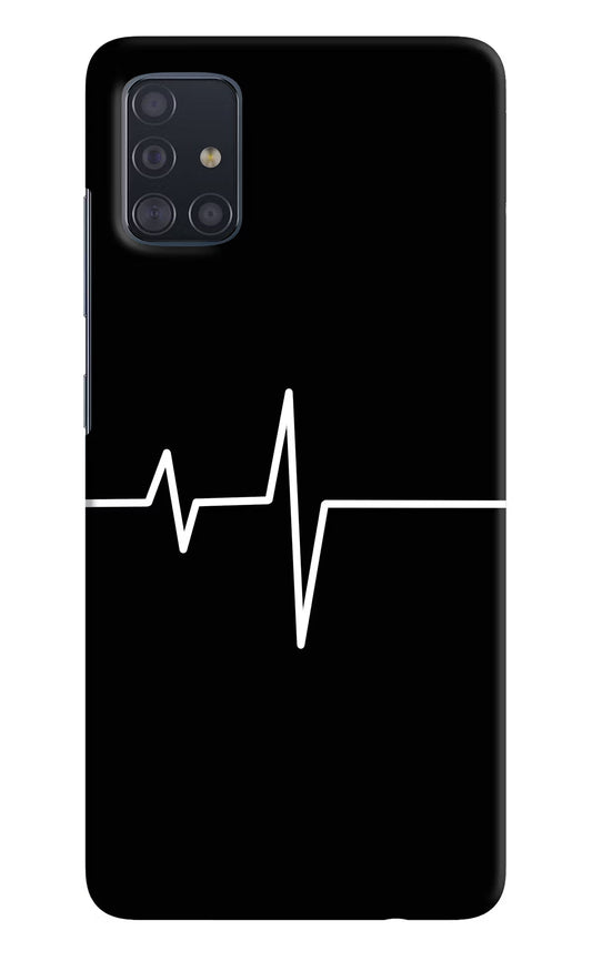 Heart Beats Samsung A51 Hard Case Back Cover by Casekaro