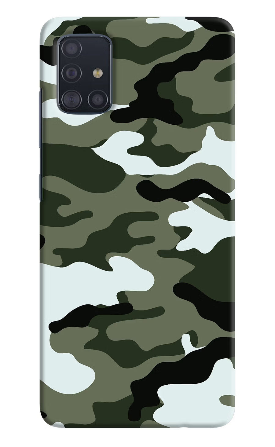 Camouflage Samsung A51 Back Cover, Hard case