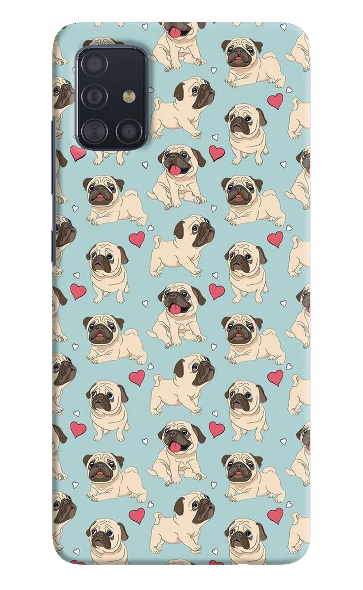 Pug Dog Samsung A51 Hard Case Back Cover by Casekaro