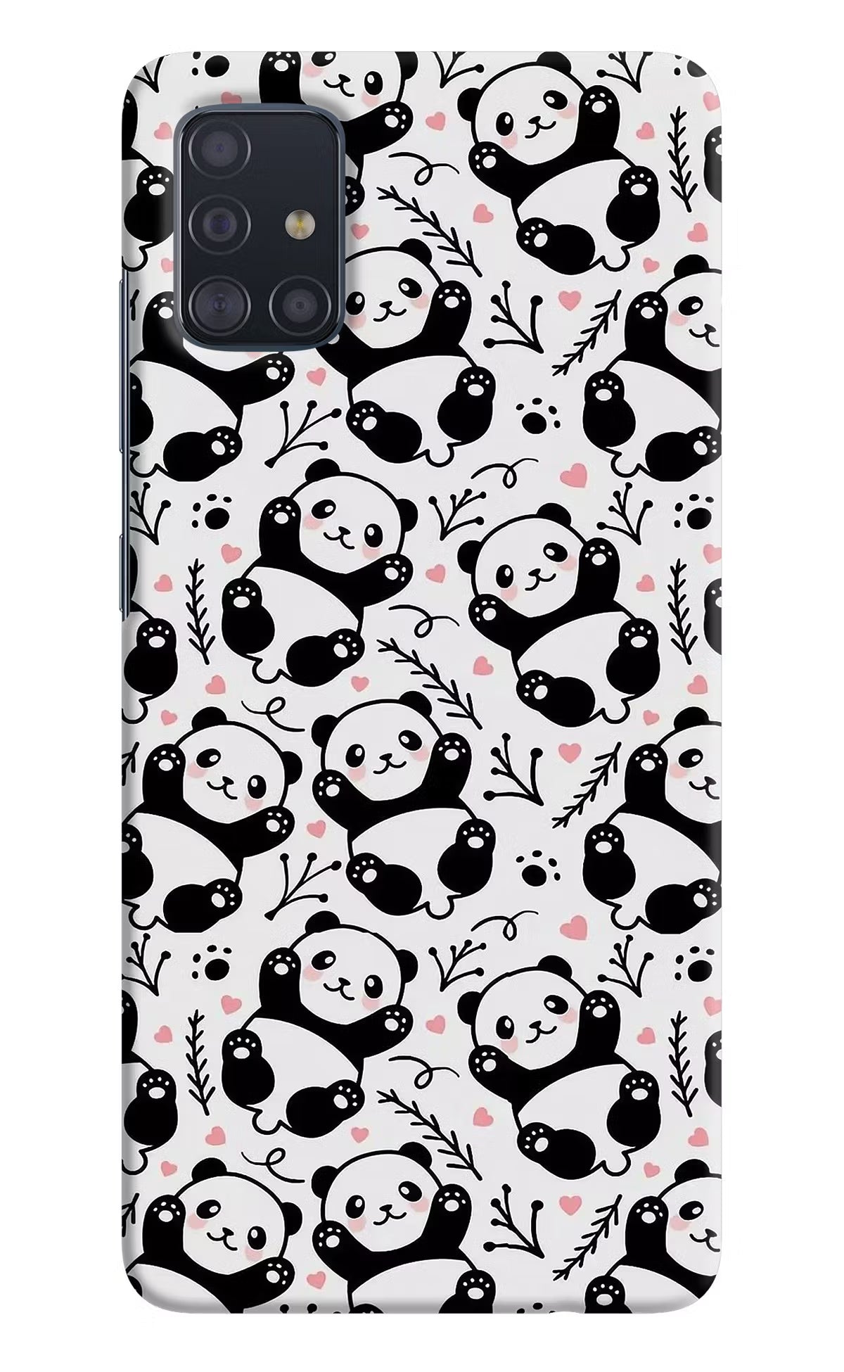 Cute Panda Samsung A51 Hard Case Back Cover by Casekaro