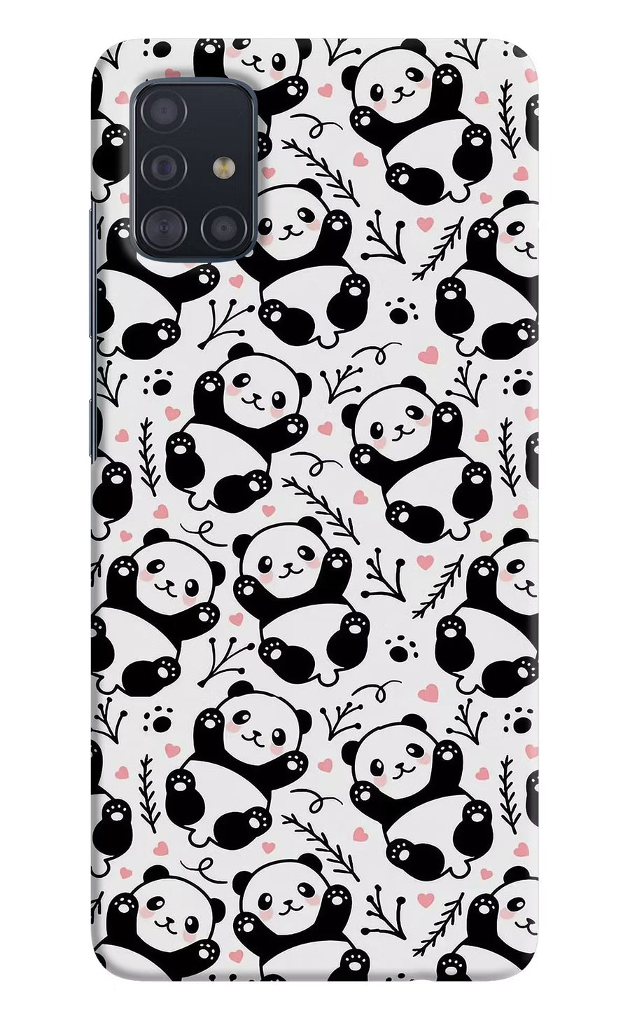 Cute Panda Samsung A51 Back Cover, Hard case