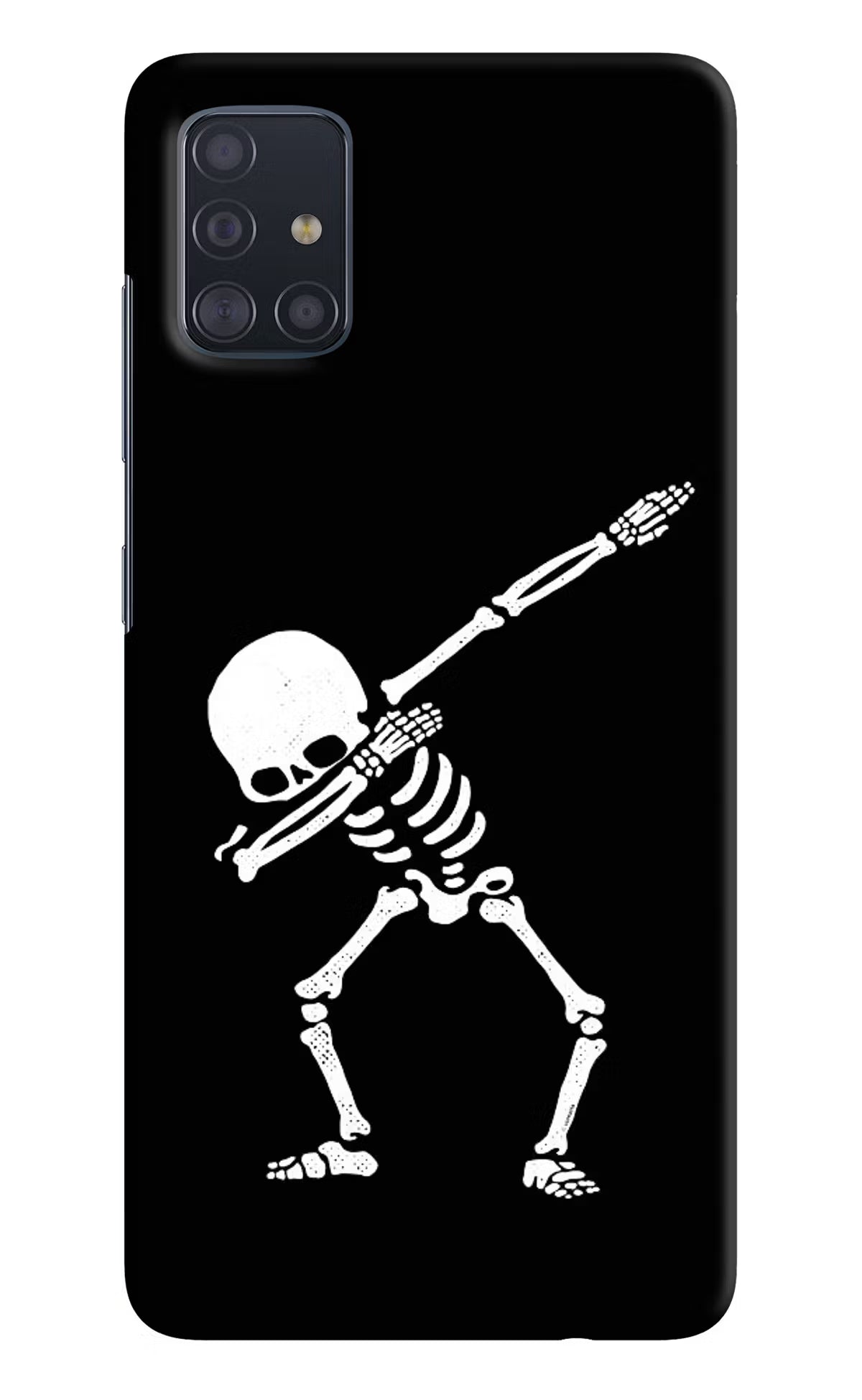 Dabbing Skeleton Art Samsung A51 Hard Case Back Cover by Casekaro