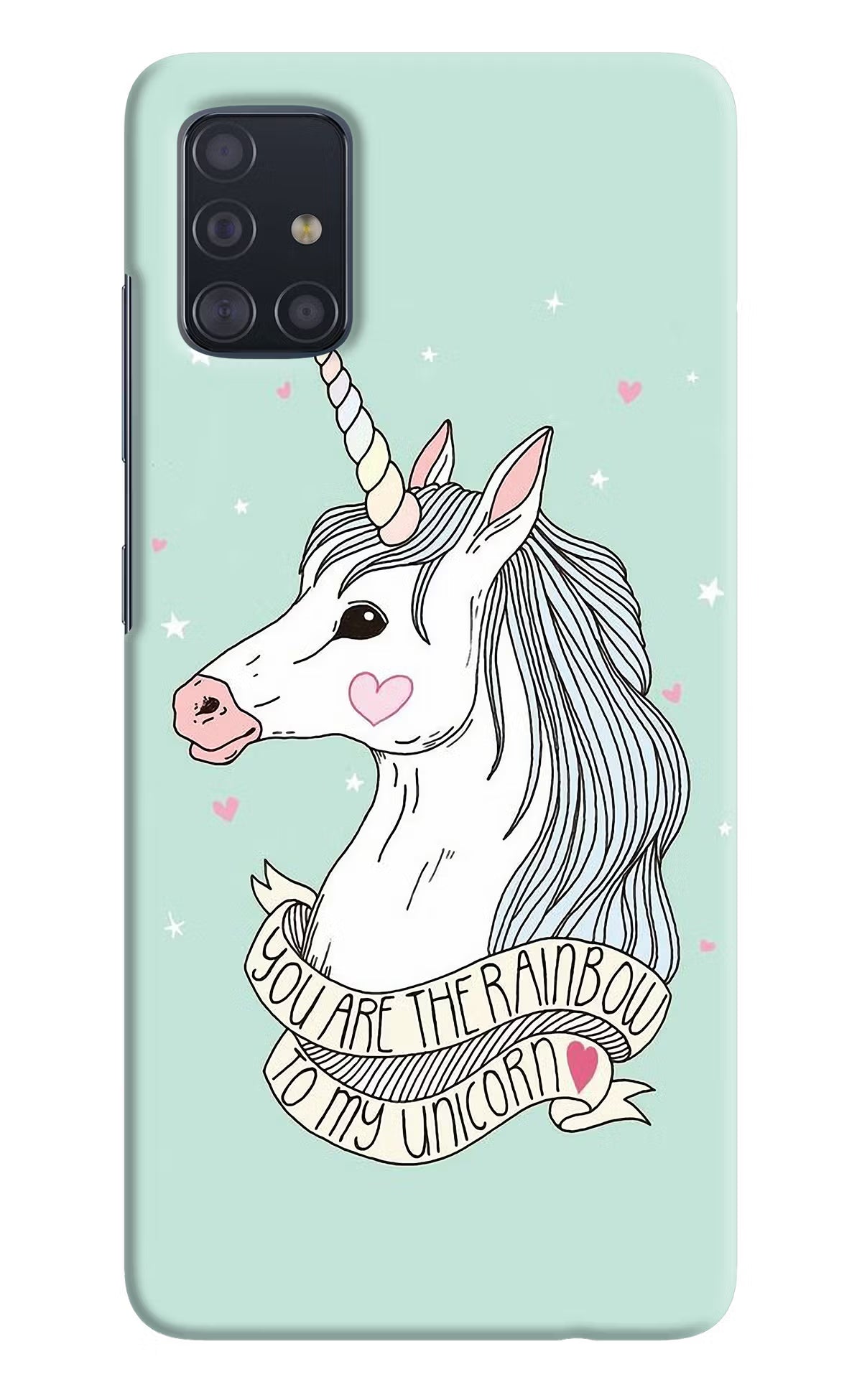 Unicorn Wallpaper Samsung A51 Hard Case Back Cover by Casekaro